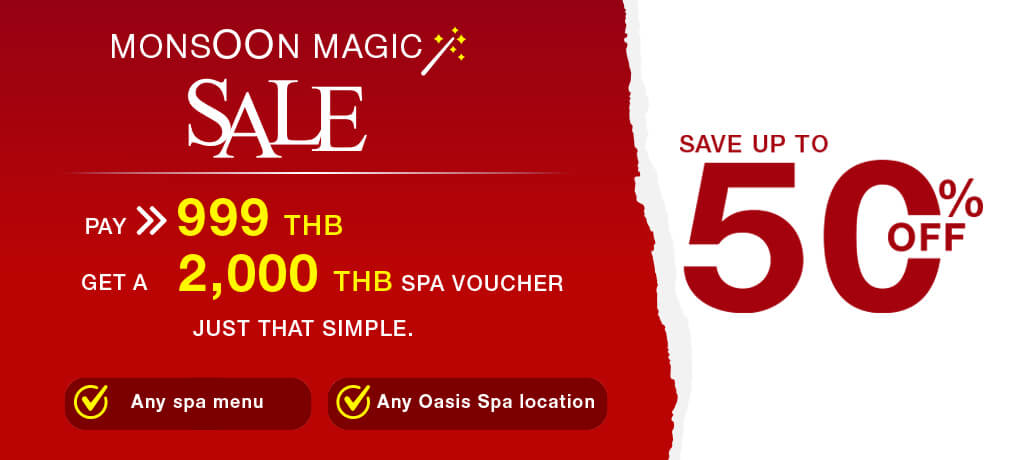 Pay 999 THB Get a 2,000 THB Spa Cash Voucher - Just That Simple!!!!